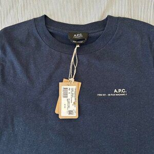 brand new apc navy blue shirt
